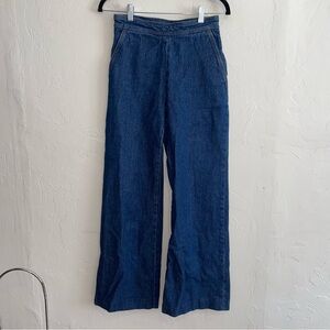 Dries Van Noten High Rise Wide Leg Flare Side Zip Sailor Jeans